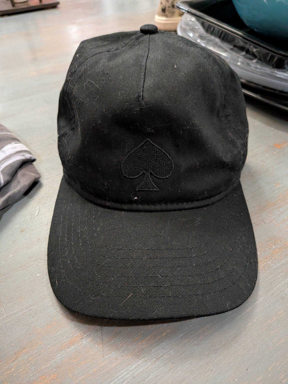 kate spade Black Embroidered Spade Baseball Cap
